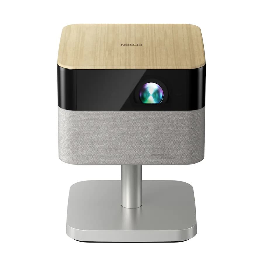 Epson - Lifestudio Flex Plus 4K PRO-UHD Portable Smart Projector, Sound by Bose, 1,000 Lumens Color & White Brightness, 3LCD,HDR - Oak